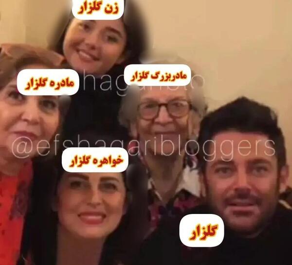 عکسی از خانواده ی گلزار همراه با نوعروسان در فضای مجازی منتشر شده است
