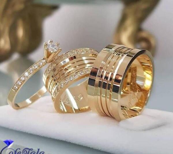 عکس حلقه ازدواج در دست عروس و داماد
