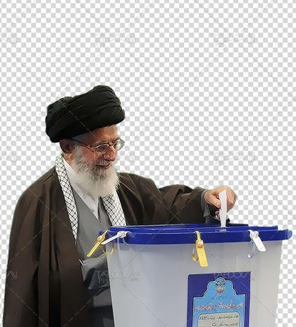 عکس رهبری صندوق رای