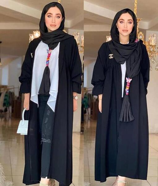 عکس سارافون حریر جلو باز