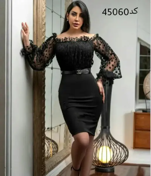 عکس لباس مجلسی کوتاه سیاه