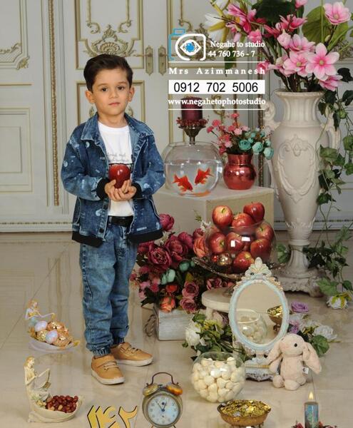 عکس اتلیه کودک با هفت سین