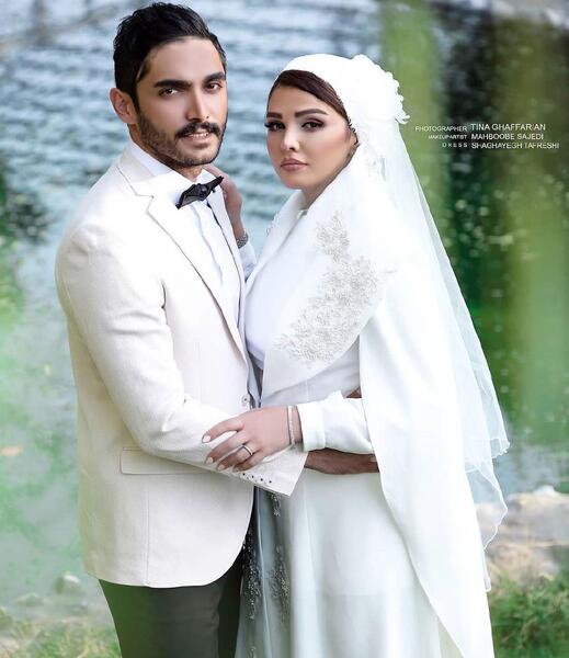 عکس زلیخا با لباس عروس