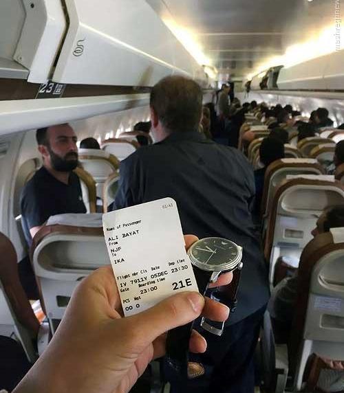 عکس داخل هواپیما در شب