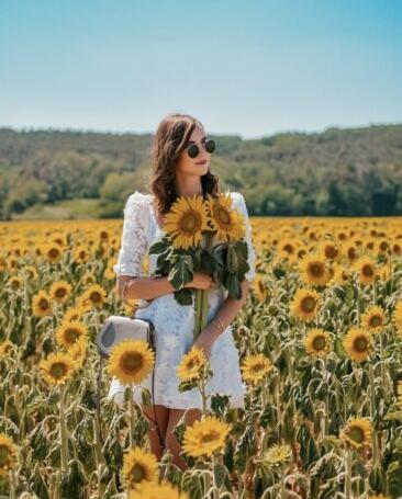 ژست عکس دخترانه در گندم زار