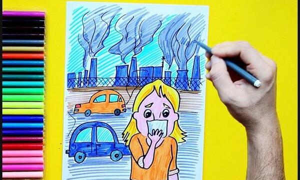 عکس ایده برای نقاشی محیط زیست
