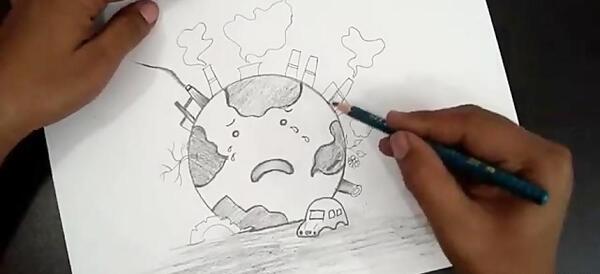 عکس ایده برای نقاشی محیط زیست