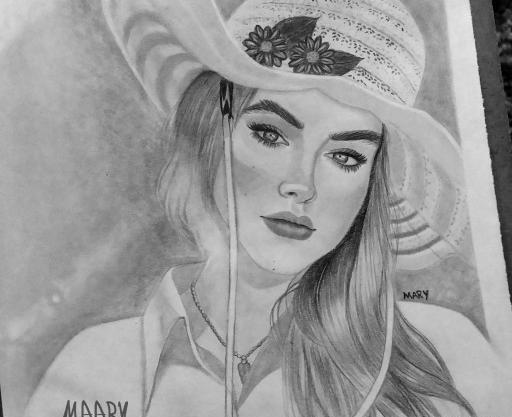 عکس نقاشی چهره دخترانه