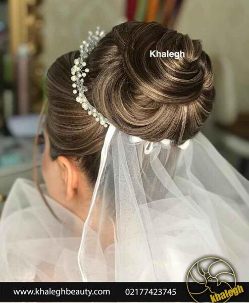 عکس آموزش شینیون موی عروس