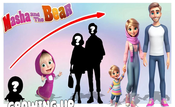 عکس نوشته فانتزی ماشا و میشا