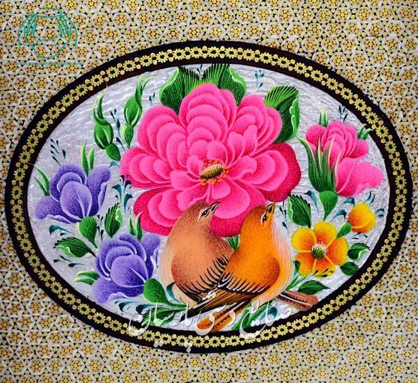عکس نقاشی گل و مرغ