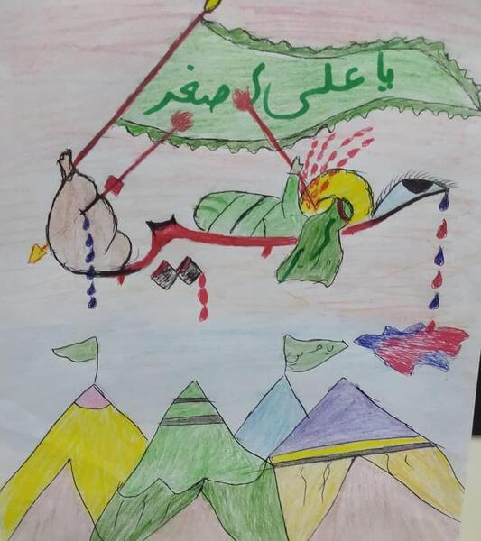 عکس نقاشی زیبا از امام حسین