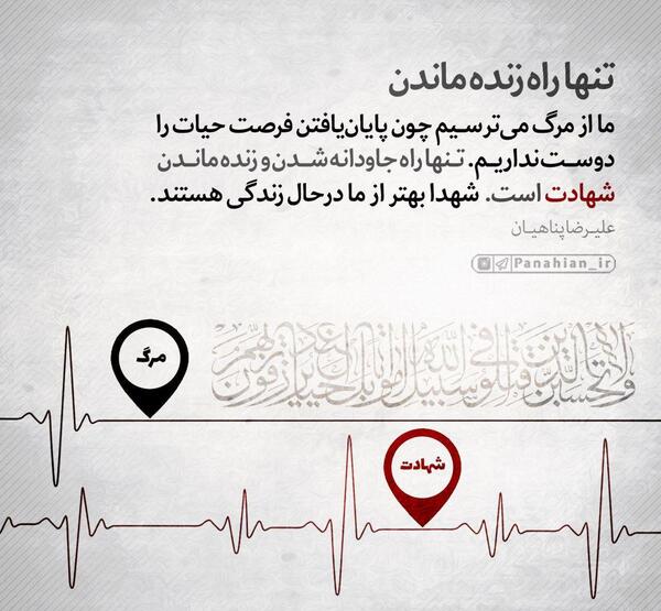 عکس نوشته شهدا زنده اند