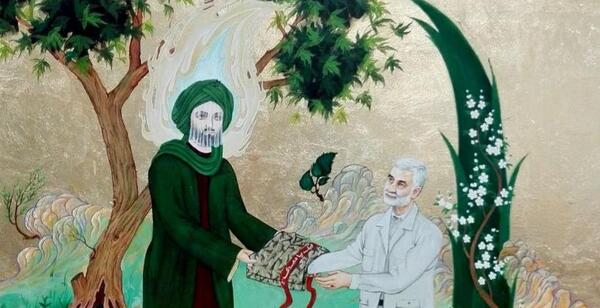 عکس شهید سلیمانی و امام حسین