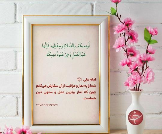 عکس امام علی در حال نماز