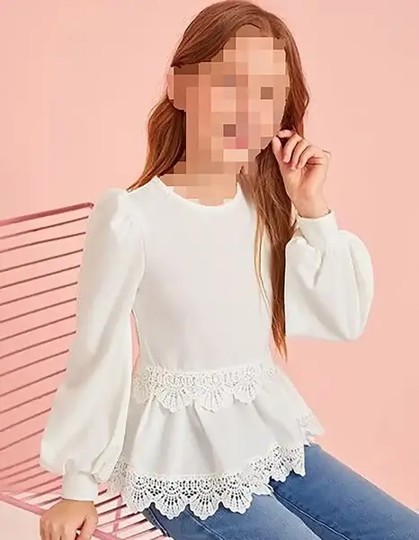 عکس شومیز سفید دخترانه