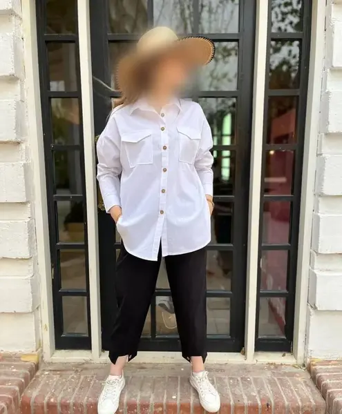 عکس شومیز سفید دخترانه