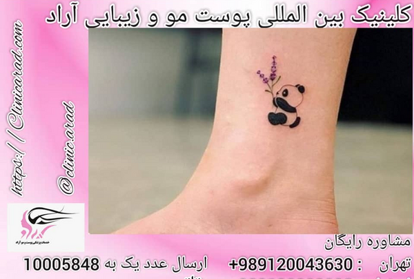 عکس طرح تاتو روی پا