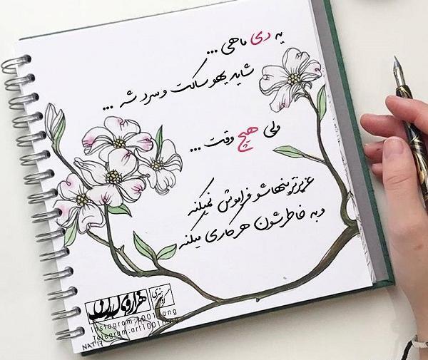 عکس نوشته دی ماهی