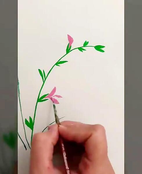 عکس نقاشی ساده و زیبا با گواش
