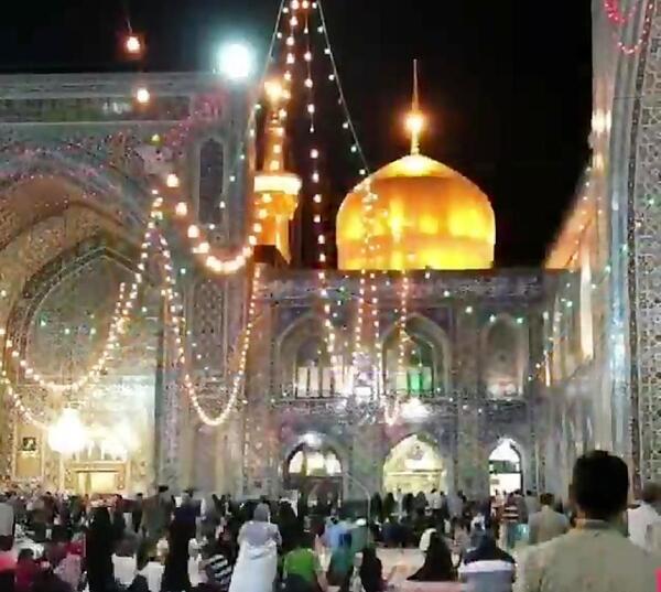 عکس نوشته خوشبختی یعنی امام رضا داری
