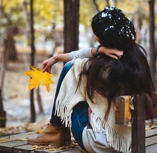 ژست عکس پاییزی دخترانه ایرانی