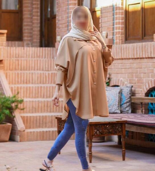 عکس مدل مانتو جلو باز حریر کرپ