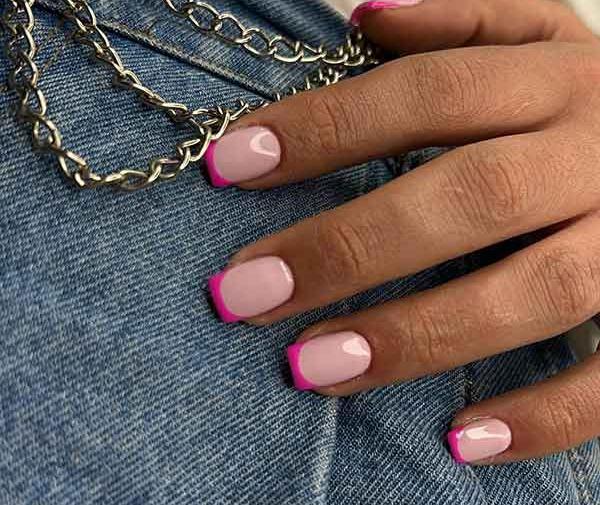 عکس طرح ناخن فرنچ
