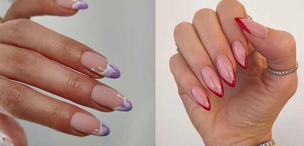 عکس طرح ناخن فرنچ