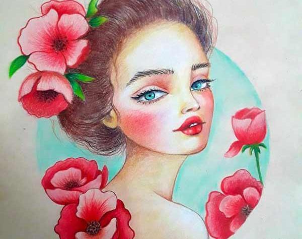 عکس نمونه طرح برای نقاشی با مداد رنگی
