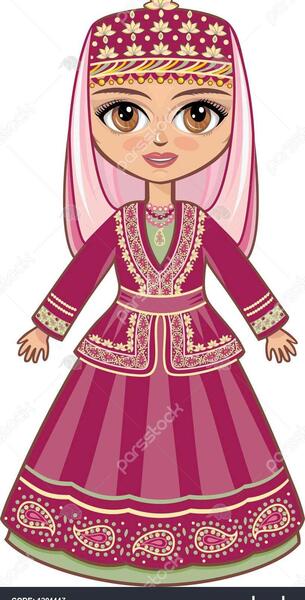 عکس لباس آذری دخترانه