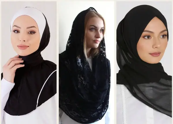 عکس روسری مشکی ساده