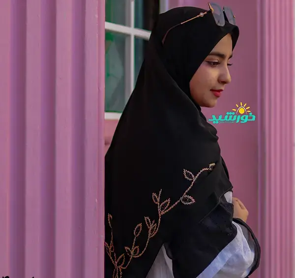 عکس روسری مشکی ساده