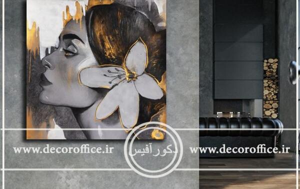 عکس نقاشی مدرن ورق طلا