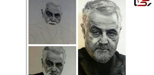 عکس قاسم سلیمانی نقاشی