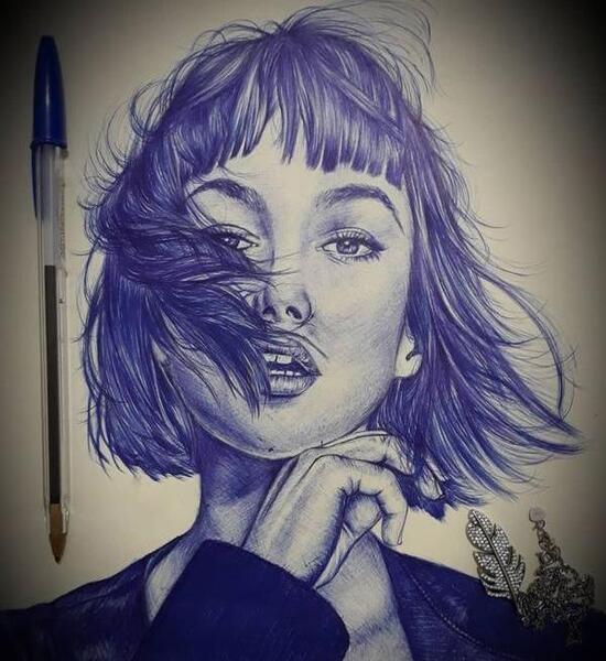 عکس نقاشی دخترونه جدید غمگین