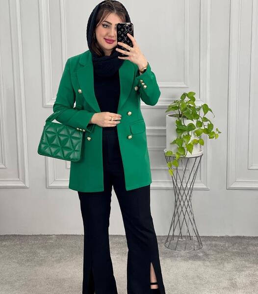 عکس مدل مانتو جلو باز یقه گرد