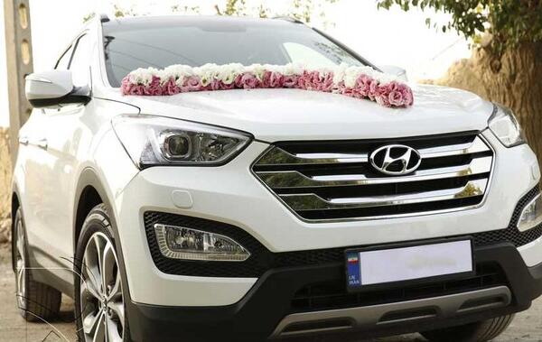 عکس ماشین عروس سانتافه مشکی