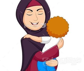عکس با حجاب مادر و فرزند