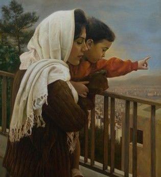 عکس با حجاب مادر و فرزند