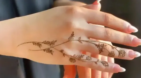 عکس حنا روی دست عروس