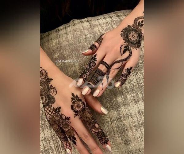 عکس حنا روی دست عروس