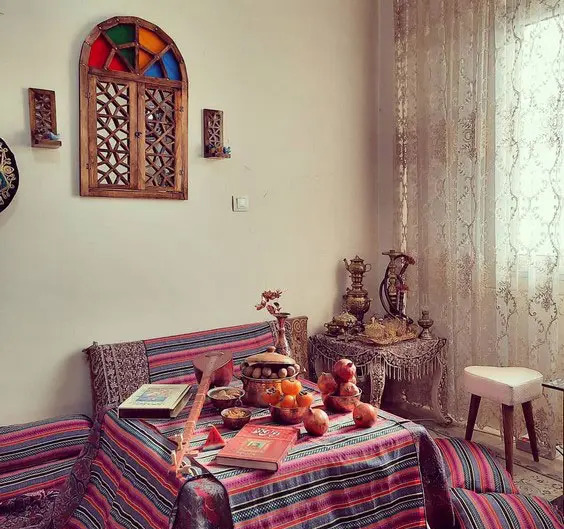 عکس ایده تزیین کرسی شب یلدا