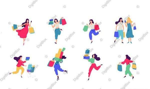 عکس دختر در حال خرید
