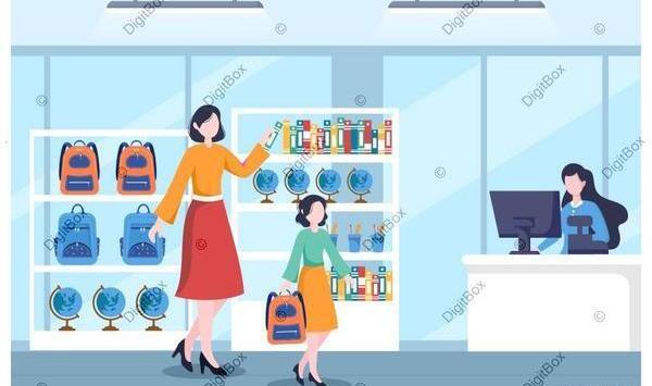 عکس دختر در حال خرید