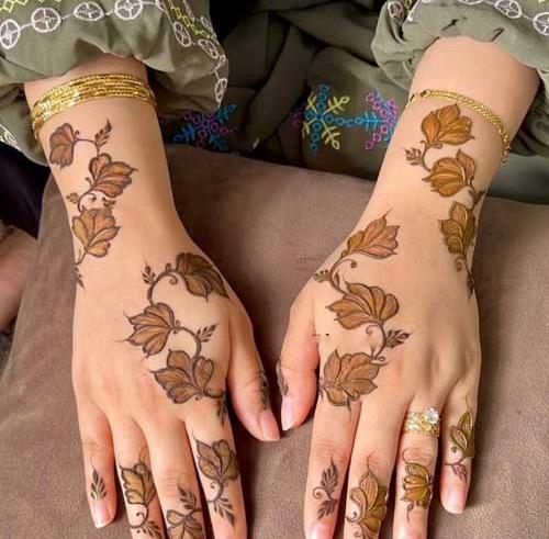 عکس زیبای حنا روی دست