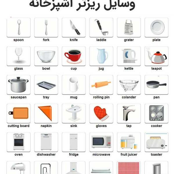 عکس ظرف غذا به انگلیسی
