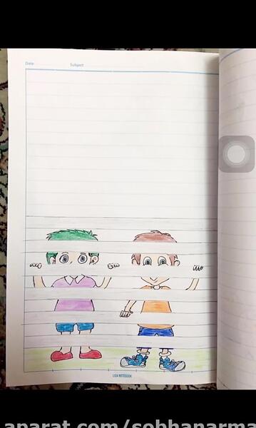 عکس ایده نقاشی حاشیه دفتر