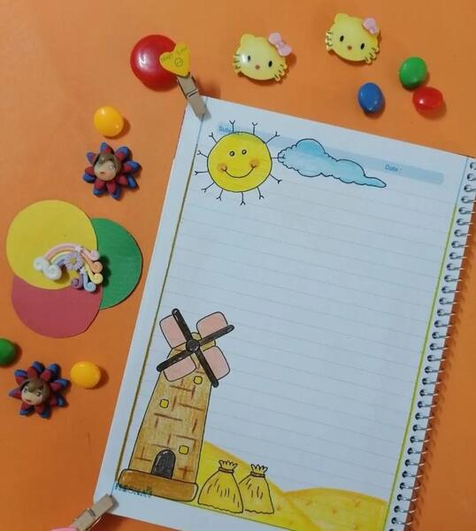 عکس ایده نقاشی حاشیه دفتر
