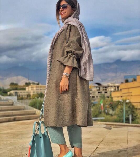 عکس مدل مانتو اسپرت قهوه ای